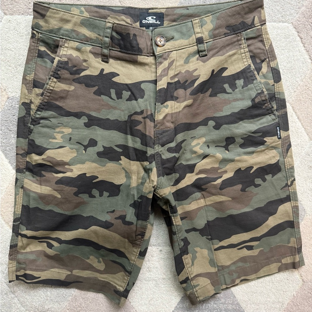 O'Neill Men's Green Camo Cargo Shorts